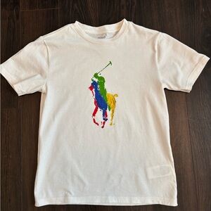 Polo by Ralph Lauren Kids White Tee with Colorful Logo